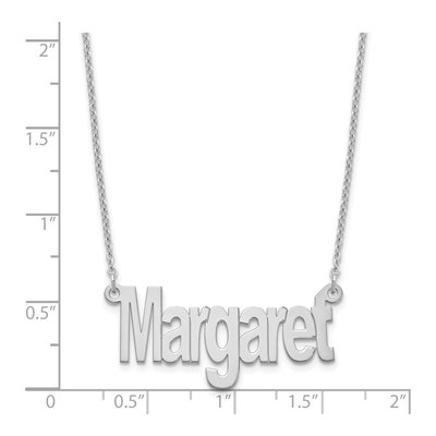 Sterling Silver Personalized Name Plate Necklace – view 3