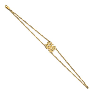 Gold-Plated Sterling Silver Personalized Monogram Bracelet – view 2