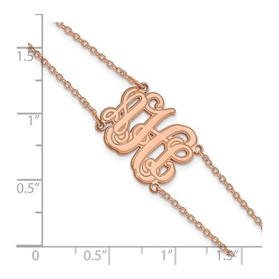 14K Rose Gold Personalized Monogram Bracelet – view 2