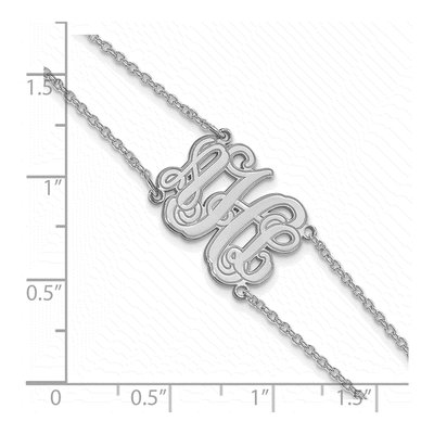 14K White Gold Personalized Monogram Bracelet – view 3