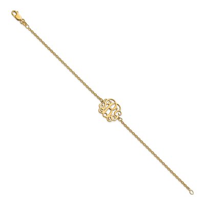 Gold-Plated Sterling Silver Personalized Monogram Bracelet – view 2