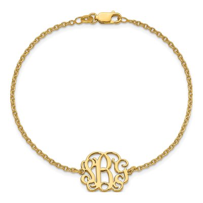 Gold-Plated Sterling Silver Personalized Monogram Bracelet – view 4