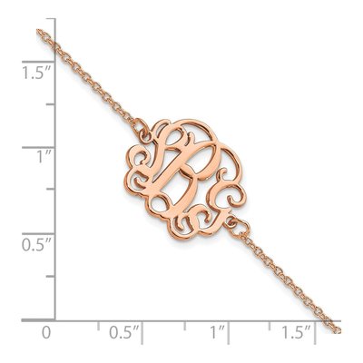 14K Rose Gold Personalized Monogram Bracelet – view 2