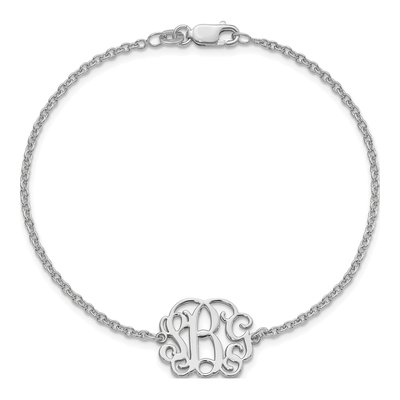 Sterling Silver Personalized Monogram Bracelet – view 3