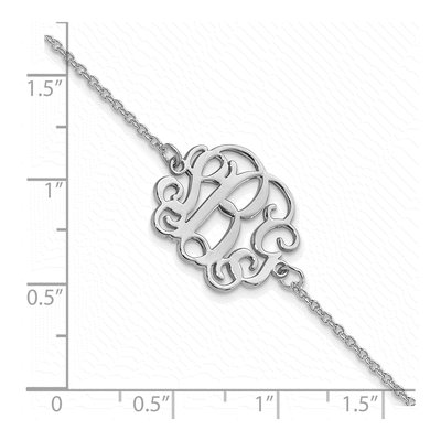 14K White Gold Personalized Monogram Bracelet – view 2