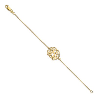 14K Yellow Gold Personalized Monogram Bracelet – view 2