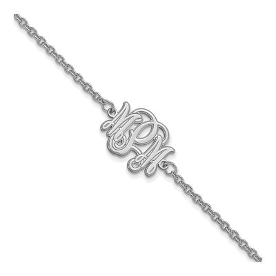 Sterling Silver Personalized Monogram Bracelet