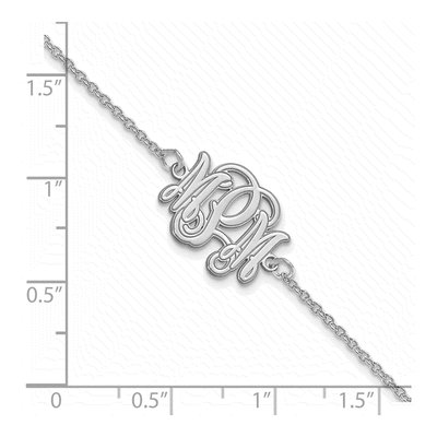 14K White Gold Personalized Monogram Bracelet – view 2
