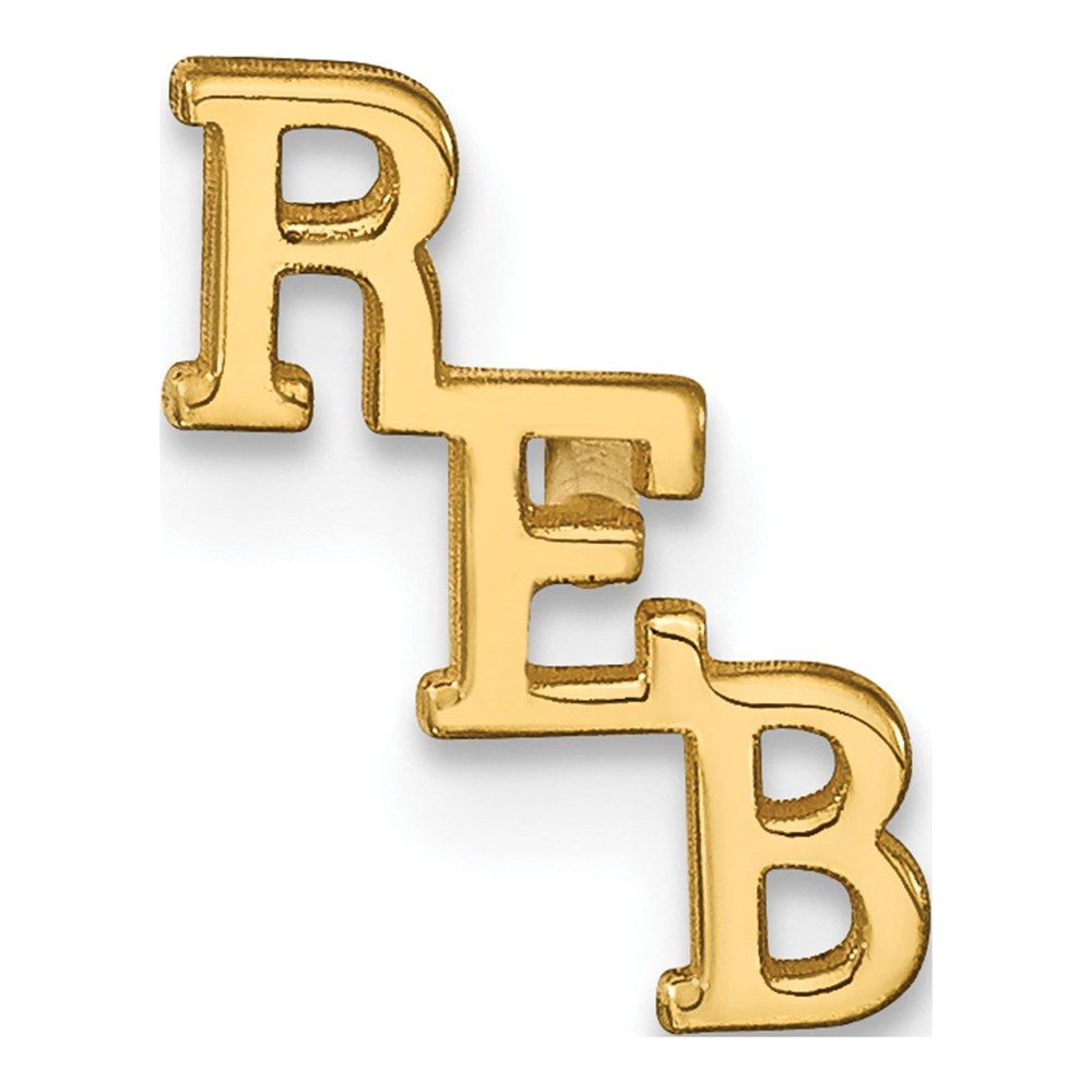 Sterling Silver/gold-Plated Small Cut-Out Monogram Tie Tac