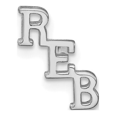 Personalized Sterling Silver Monogram Tie Tack
