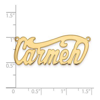 Gold-Plated Sterling Silver Personalized Name Plate Pendant – view 5