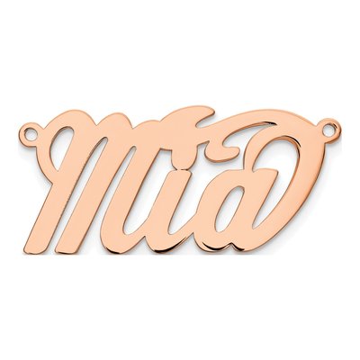 14K Rose Gold Personalized Name Plate Pendant – view 2