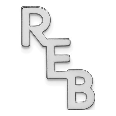 14K White Gold Personalized Monogram Tie Tac