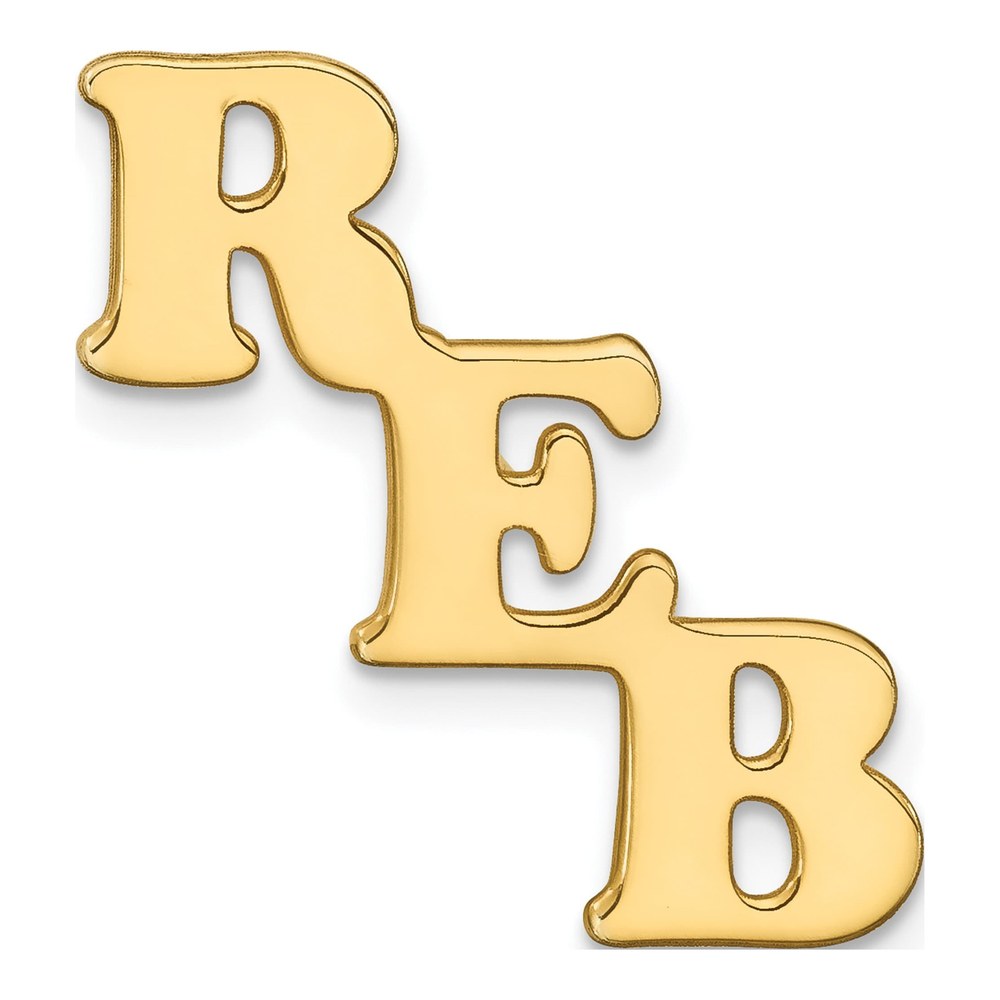 Sterling Silver/gold-Plated Large Cut-Out Monogram Tie Tac