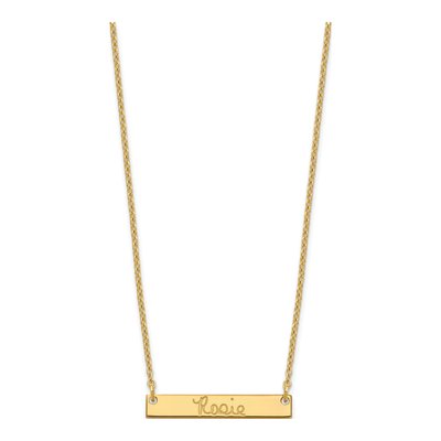Gold-Plated Sterling Silver Personalized Bar Necklace – view 2