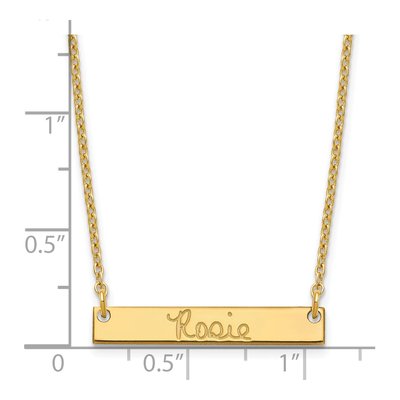 Gold-Plated Sterling Silver Personalized Bar Necklace – view 3