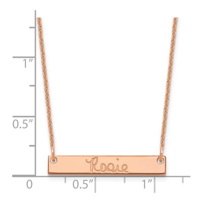 14K Rose Gold Small Signature Bar Necklace – view 2