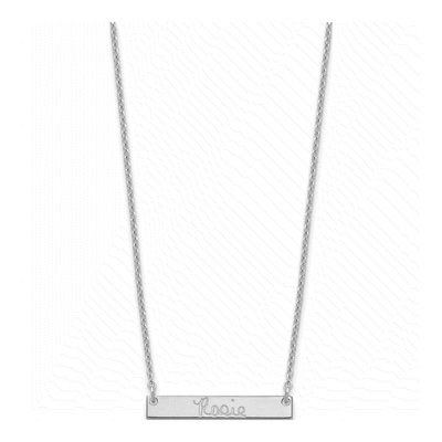 Sterling Silver Personalized Bar Necklace – view 2