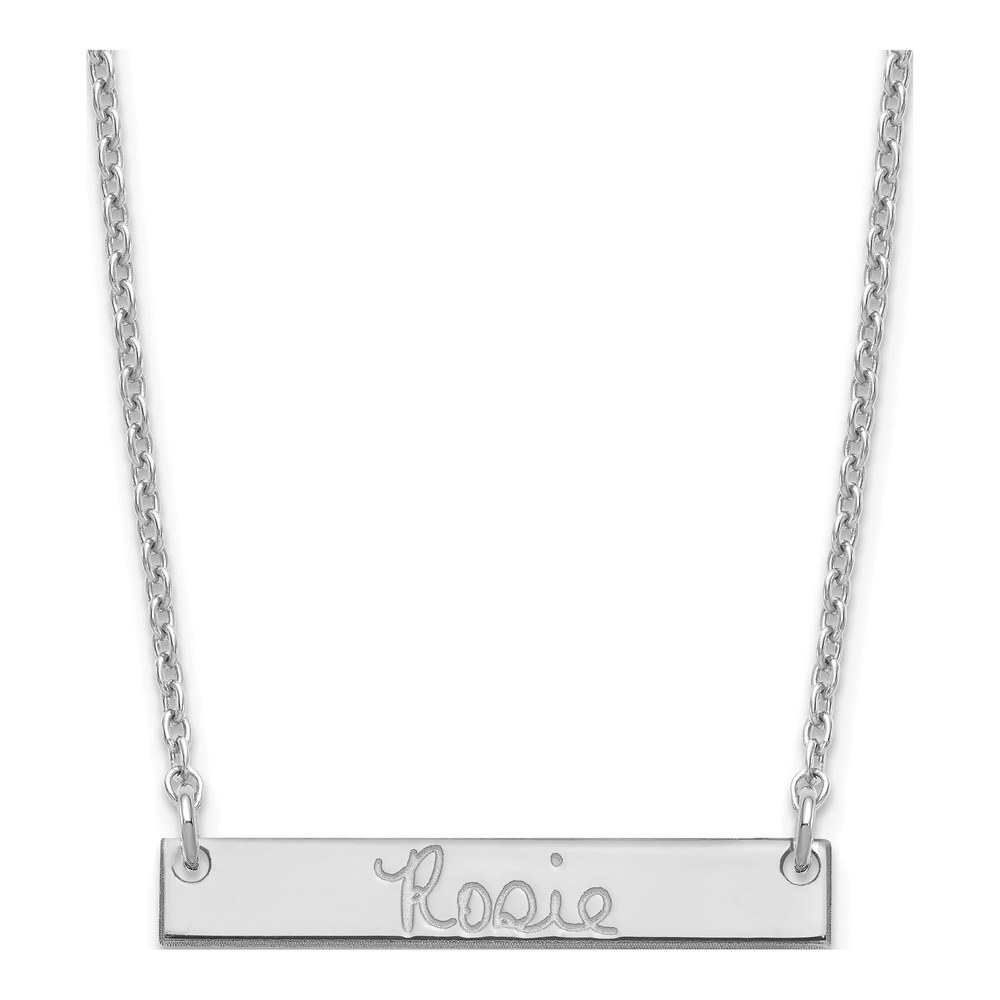 Sterling Silver Personalized Bar Necklace