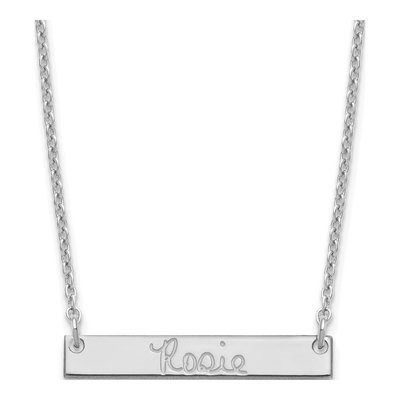 Sterling Silver Personalized Bar Necklace