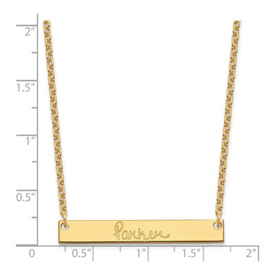 Gold-Plated Sterling Silver Personalized Bar Necklace – view 3