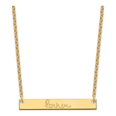 Gold-Plated Sterling Silver Personalized Bar Necklace