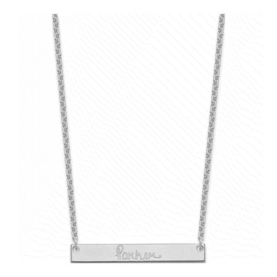 Sterling Silver Personalized Bar Necklace – view 2