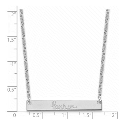 Sterling Silver Personalized Bar Necklace – view 3