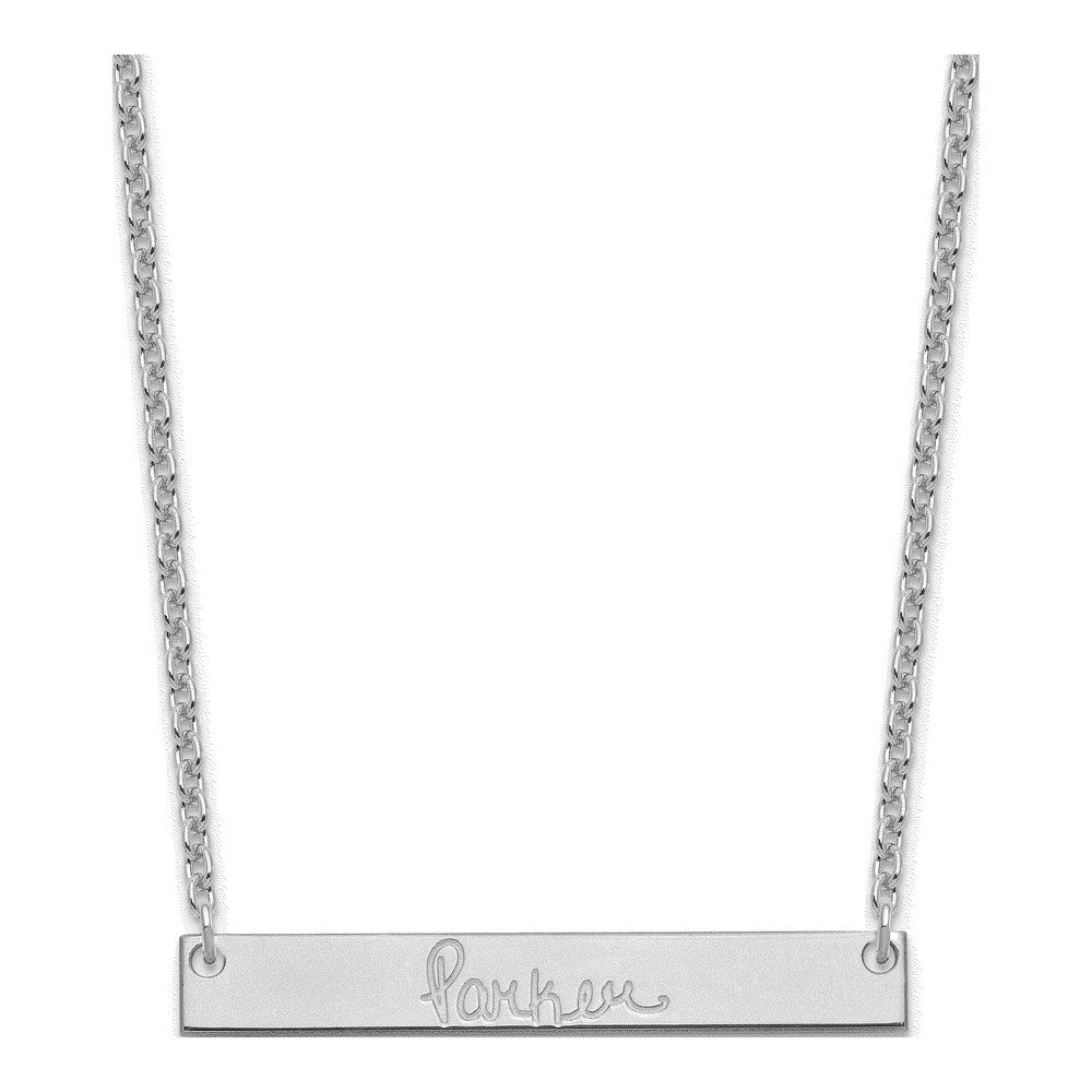 Sterling Silver Personalized Bar Necklace