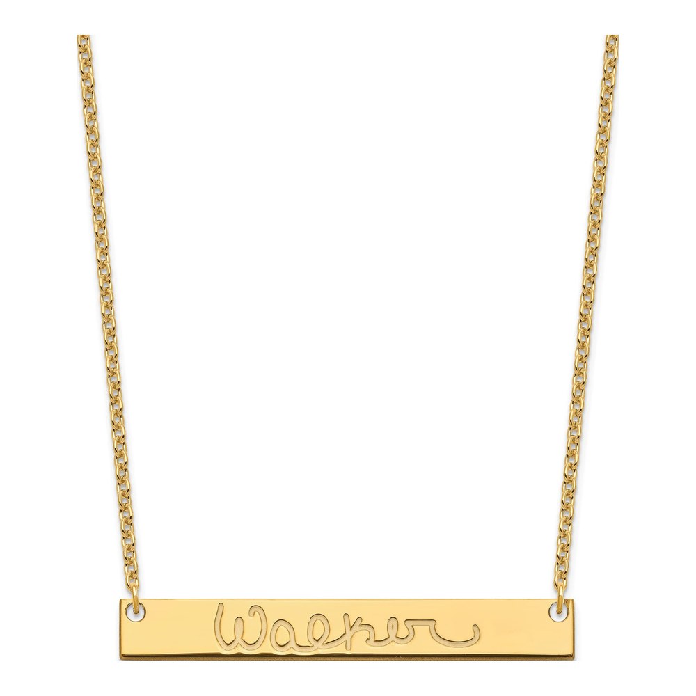 Personalized Large Signature Bar Necklace