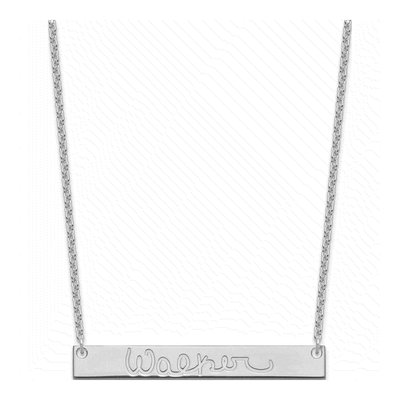 Sterling Silver Personalized Large Bar Necklace – view 2