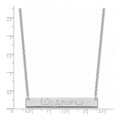 Sterling Silver Personalized Large Bar Necklace – view 3