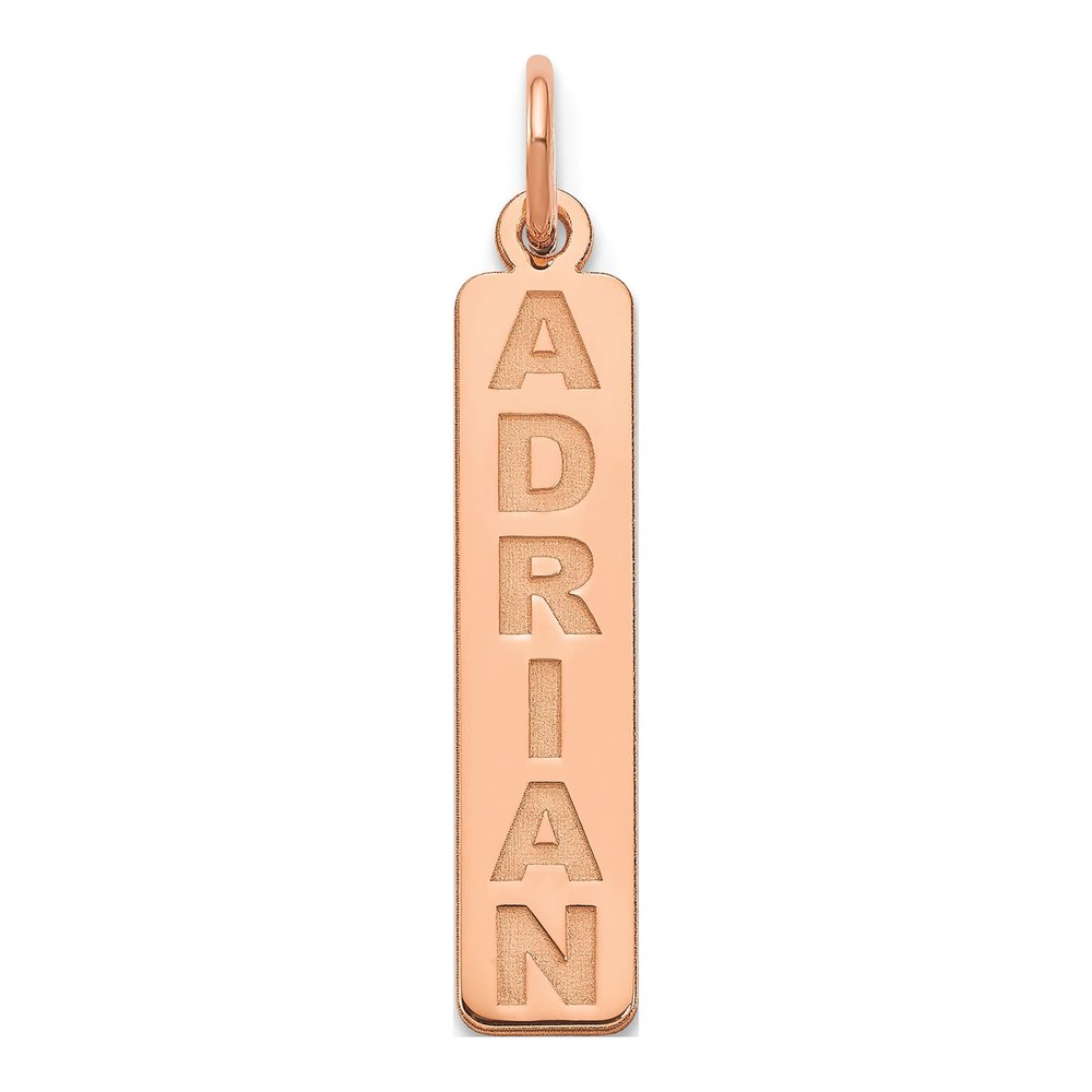 Sterling Silver/rose-Plated Arial Black New Font Name Bar