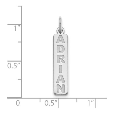14K White Gold Personalized Bar Charm – view 2