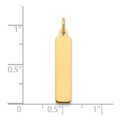 Gold-Plated Sterling Silver Blank Bar Charm – view 3
