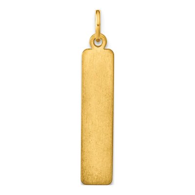 Gold-Plated Sterling Silver Blank Bar Charm – view 4