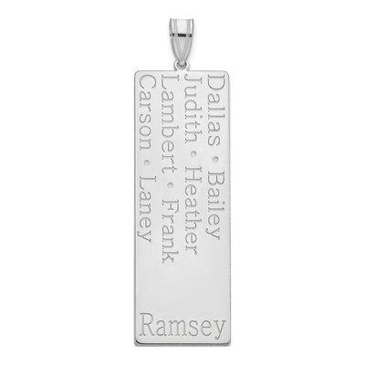 14K White Gold Personalized Family Pendant – view 2