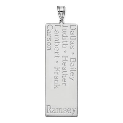 14K White Gold Family Pendant – view 2