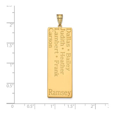 14K Yellow Gold 7-Name Family Pendant – view 5