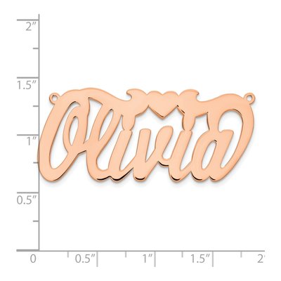 Rose Gold-Plated Sterling Silver Personalized Heart Name Plate Pendant – view 5