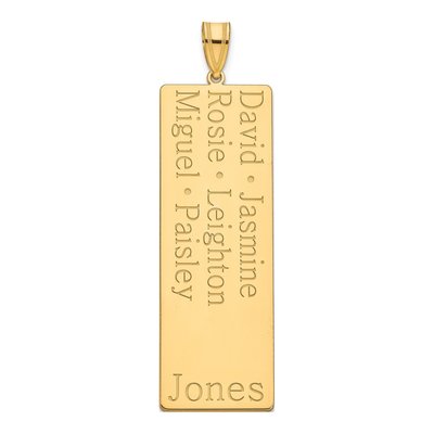 Gold-Plated Sterling Silver 6-Name Family Pendant – view 2