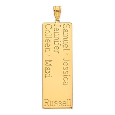 Gold-Plated Sterling Silver Personalized 5-Name Family Pendant – view 2