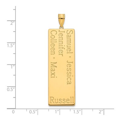 14K Yellow Gold 5-Name Family Pendant – view 5