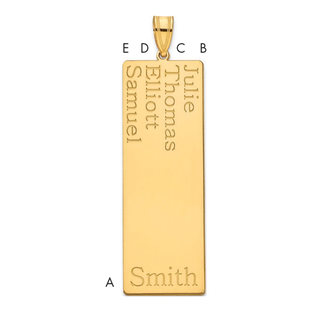 Personalized 4-Name Family Pendant