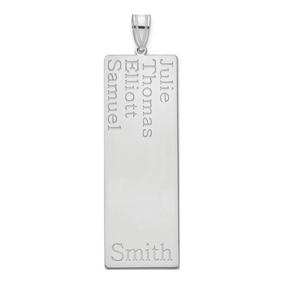 Sterling Silver Personalized 4-Name Family Pendant – view 2