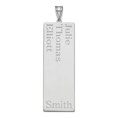 Sterling Silver 3-Name Family Pendant – view 2
