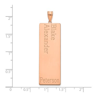 14K Rose Gold Personalized 2-Name Family Pendant – view 5
