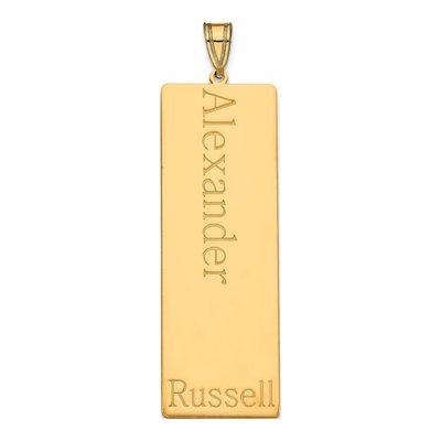 Gold-Plated Sterling Silver Personalized Name Family Pendant – view 2