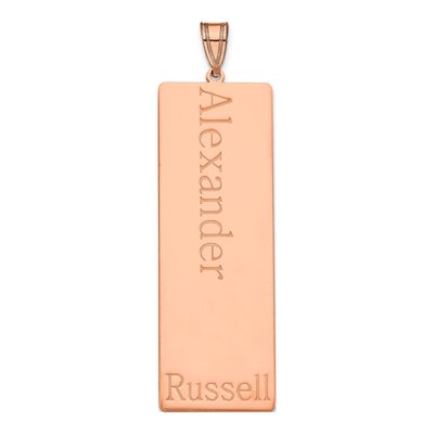 14K Rose Gold Personalized Name Pendant – view 2