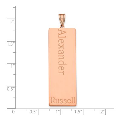 14K Rose Gold Personalized Name Pendant – view 5